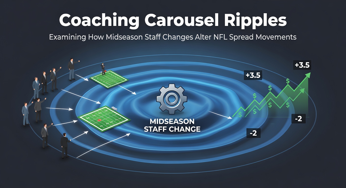 NFL coaches and staff members gathered on the sidelines during a midseason game discussing adjustments
